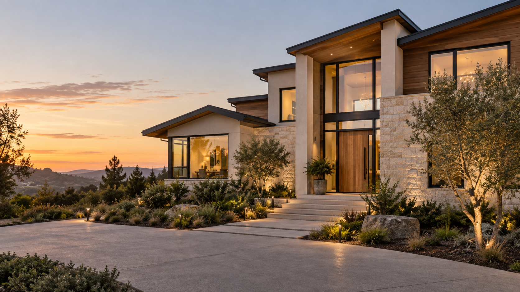 Newly completed contemporary Northern California residence